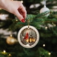 thumbnail image 4 of Christmas Tree Decorations Featuring 3-Inch Flat Cardinal Design, Rustic Christmas Decor for Tree & Wall Display, Holiday Ornament & Home Gift, 4 of 6