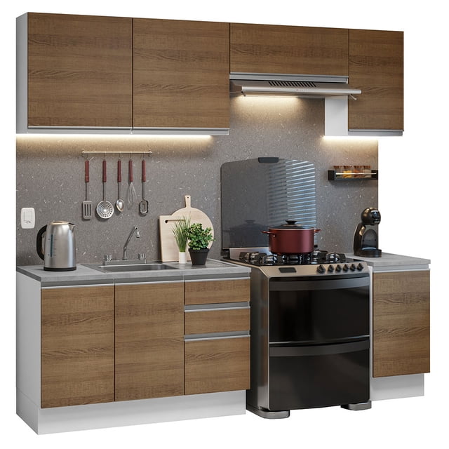 Cocina Integral Modular Luna Madesa 240cm con Acessorios BM