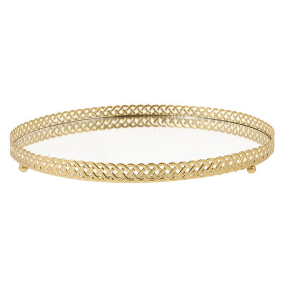 CTIRCHIU Dresser Plate Golden Iron 1Pack 9.8X9.8X1In