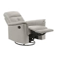 thumbnail image 4 of Lexicon Fauteuil Inclinable Pivotant à Bascule en Cuir Assorti Bristow, Argent, 4 of 8