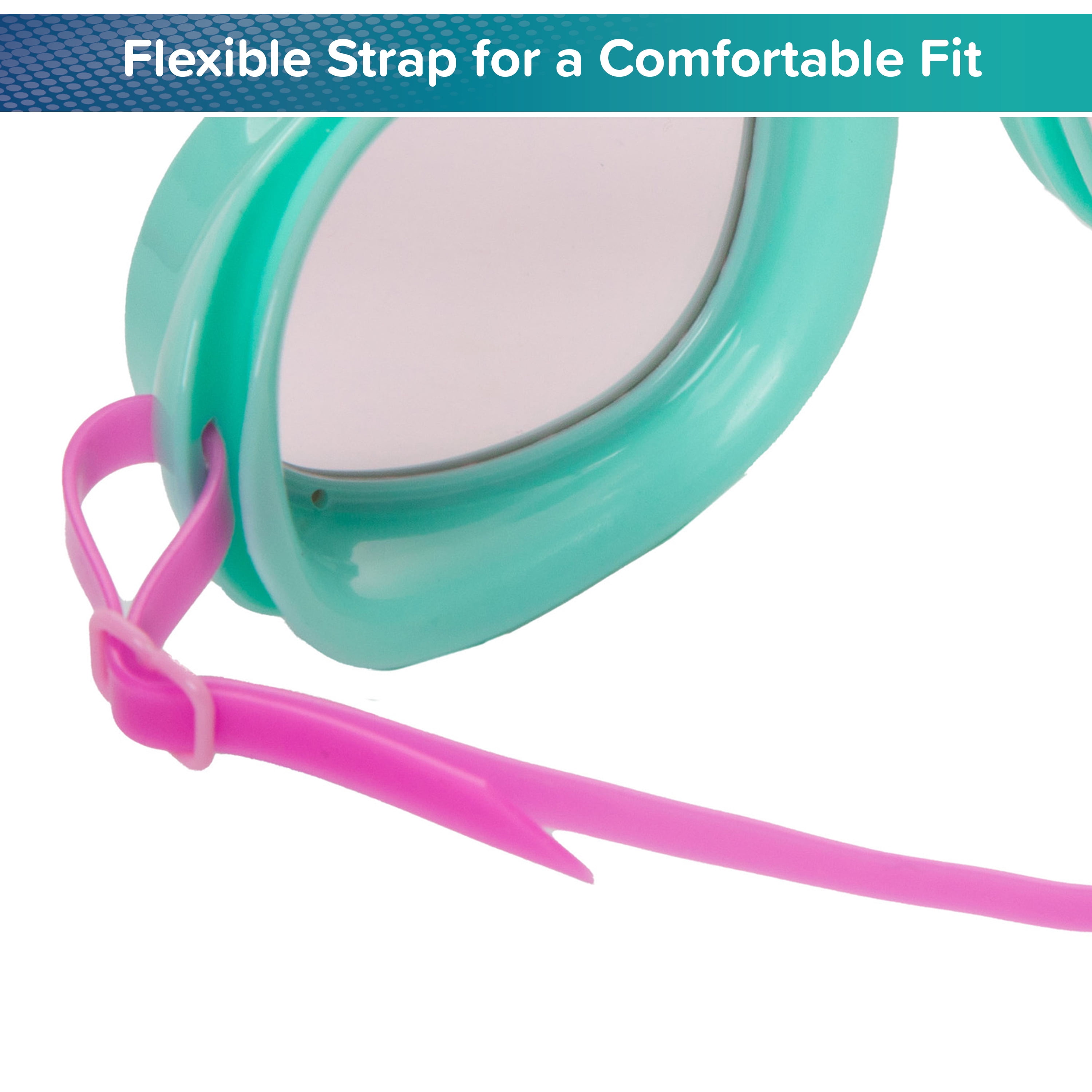 Aqua Dolfino Minnow Swim Goggle for Children, Pink Tint, 3 pack