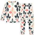 thumbnail image 2 of FORMRS Long Sleeve Top and Pants Pajama Set for Niños 2-Piece Sleepwear, Sizes 18M-8Y, Black Retro Flower, 2 of 6