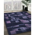 thumbnail image 3 of Ahgly Company Tapis d'Intérieur Lavable en Machine Carré Transitionnel Bleu Nuit, 5 Pieds Carré, 3 of 7