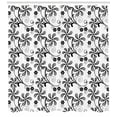thumbnail image 3 of Ambesonne Floral Shower Curtain, Monochrome Doodle Plants, 69"Wx75"L, Black White, 3 of 3