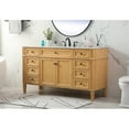 thumbnail image 2 of 60 inch single bathroom vanity in natural wood, 2 of 8