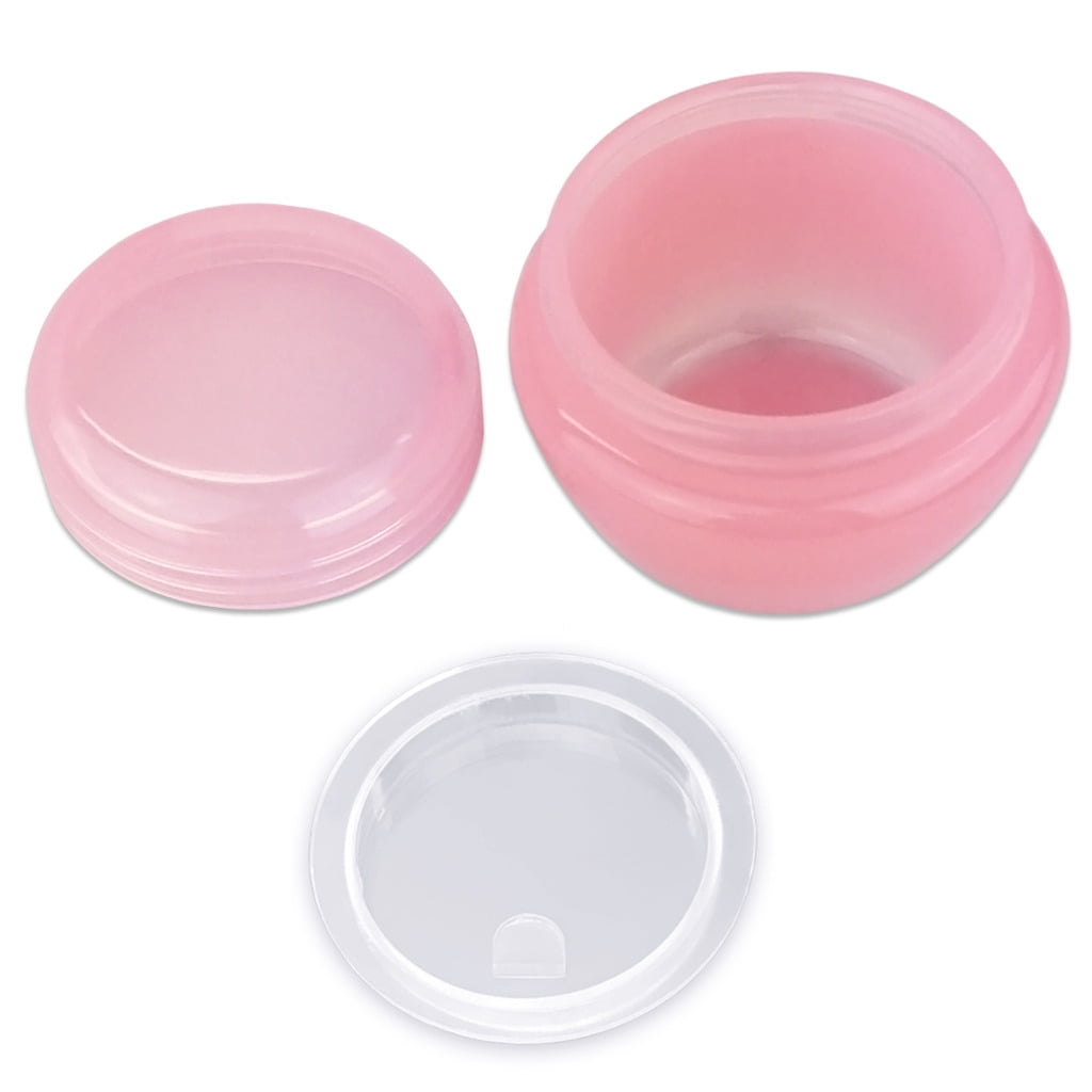 Beauticom 24 Jars 50G/50ML Round Frosted Container Jars with Inner Liner and Lid - Pink