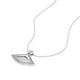 thumbnail image 2 of JeenMata Collar con Colgante de Diamantes en Forma de Abanico Triangular con Engaste Pavé en Oro Blanco de 18 K sobre Plata, 2 of 5