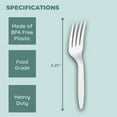 Jacent Blancos Desechables Plastic Forks & Utensils Pack of 100