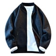 thumbnail image 1 of Mens Cardigans Sweaters Men's Cardigan Sweaters Solid Knit Long Sleeve Stand Up Collar Top, 1 of 4