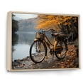 thumbnail image 2 of Designart "Golden Bicycle Expedition" Bicycle Floater Framed Canvas Wall Art, 2 of 5