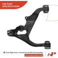 thumbnail image 4 of A-Premium Front Right Lower Control Arm, with Ball Joint & Bushing, Compatible with Dodge Ram 1500 2006-2018, Ram 1500 Classic 2019-2020, 4WD Only, Replace # K621602 4877198AA, 4 of 8