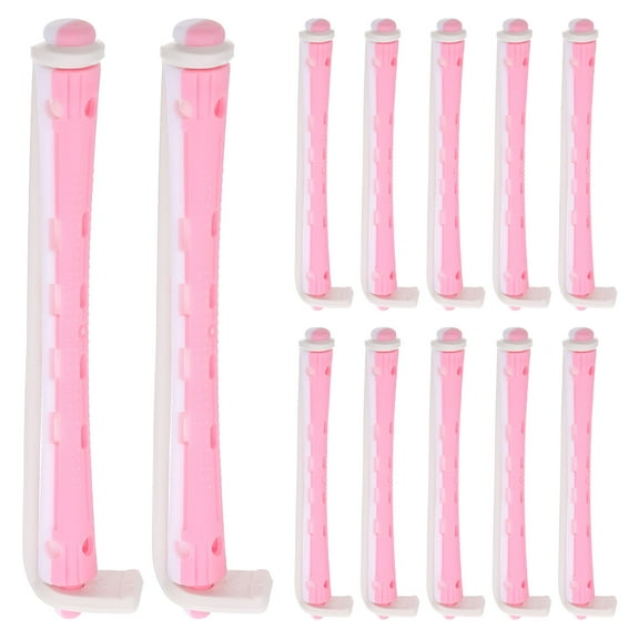 VANIDO Hair Curlers 12pcs Practical Hair Perm Rods Barber Hairdressing Style Tools Plastic Curling Perm Rods, 3.54"X0.31"X0.31"