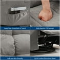 thumbnail image 6 of LIZHOUMIL Swivel Rocker Recliner Chair, Massage & Heat, USB Charger, Linen Fabric, 6 of 7