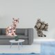 thumbnail image 2 of Figura de búho, estatua de gato, de resina cerámica, decoración de escritorio, adorno de animal en miniatura, ideal para regalar, decoración del hogar, 2 of 8