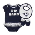 thumbnail image 1 of NFL Team Apparel Girls Creeper Body de 3 piezas, azul, 24 meses, 1 of 1