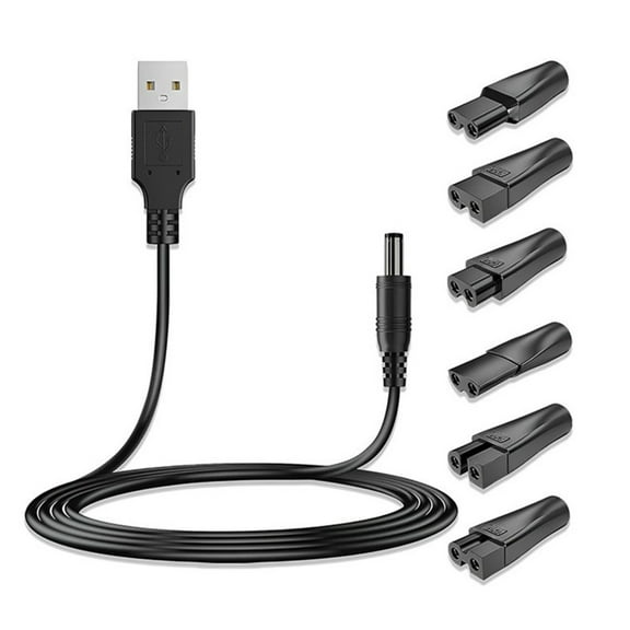 Portable Charging Cable Kits for Electric Beard Trimmers Power Cord USB Adapter Accessories