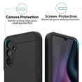 thumbnail image 2 of TJS for Samsung Galaxy A14 5G Phone Case, with Tempered Glass Screen Protector, Dual Layer Brushed Finish Hard Inner Layer Armor Cover for Galaxy A14 5G (Black), 2 of 5