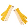 thumbnail image 2 of 1 par de guantes cálidos tejidos de color de costura para otoño e invierno, guantes de lana antifrío con pantalla táctil y dedos abiertos, 2 of 6