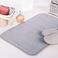 thumbnail image 2 of Memory Foam Bath Rug Anti Slip Bath Mat Absorbent Bath Rugs Bathroom Carpet Bath Mats Shower Mats (40 x 60 cm, Gray), 2 of 7