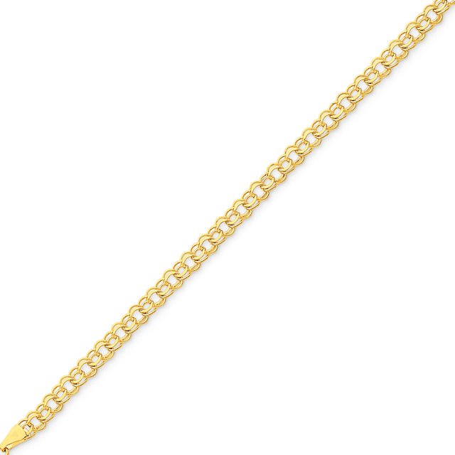 Bracelet à Double Chaîne en Or Jaune 14 Carats