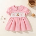 thumbnail image 2 of Toddler Summer Dresses for Girls Puff Sleeve Cute Embroidery Girls Casual Dresses Kids 2-3 Years, 2 of 6