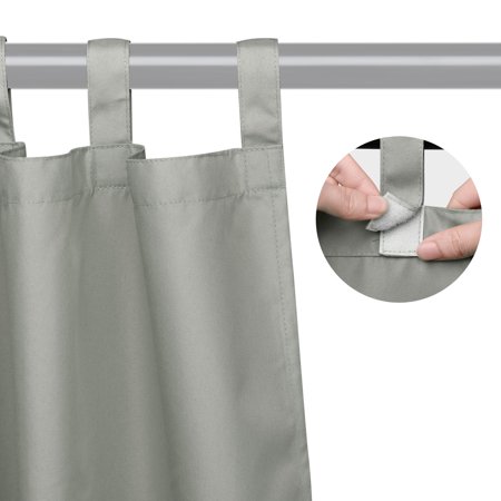 8 Pcs 54 x120  Outdoor Curtain Drape Tab Top UV30+ Patio Pergola Backyard