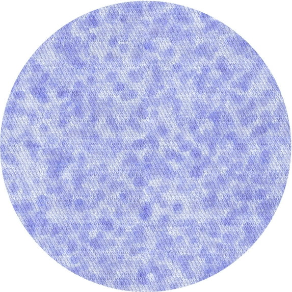 Ahgly Company Machine Washable Indoor Round Transitional Sky Blue Area Rugs, 8' Round