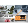 thumbnail image 5 of Solar Powered, Handheld Emergency Radio - 5000 mAh - Power Bank Power Display - Portable Radio - Orange, 5 of 5