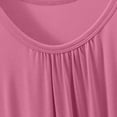 thumbnail image 4 of Oksale Mid Length Nightgown for Women Trendy Pleated Front Sleep Shirt Sleeveless Night Gown Soft Loose Fit Pajama Dress Solid Color Sleepwear Red XL, 4 of 7