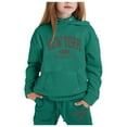 thumbnail image 2 of Kids Sweatsuits Girls Sweat Set Child Toddler Boys Girls Long Sleeve Solid Warm Hoodie Pullover Tops Pants Kids Outfits Sweat Suit, 2 of 3