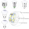 thumbnail image 4 of Bombillas LED de maíz, Base de tornillo de bayoneta, ampolla 5730 SMD, lámparas de mesa para dormitorio y hogar, 5W, 7W, 9W, 12W, 15W, 25W, E27, E14, B22, G9, GU10, 220V, 4 of 4