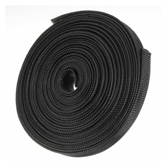 Black Nylon Mesh Tube PET Wire Sleeving Spirals Wrapping Expandable Insulated Tight Cable Sleeve