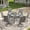 Gray-Gray, variant on Vicllax 5-Pcs Round Outdoor Patio Dining Set Table and Chair Modern Style Metal, with Umbrella Hole