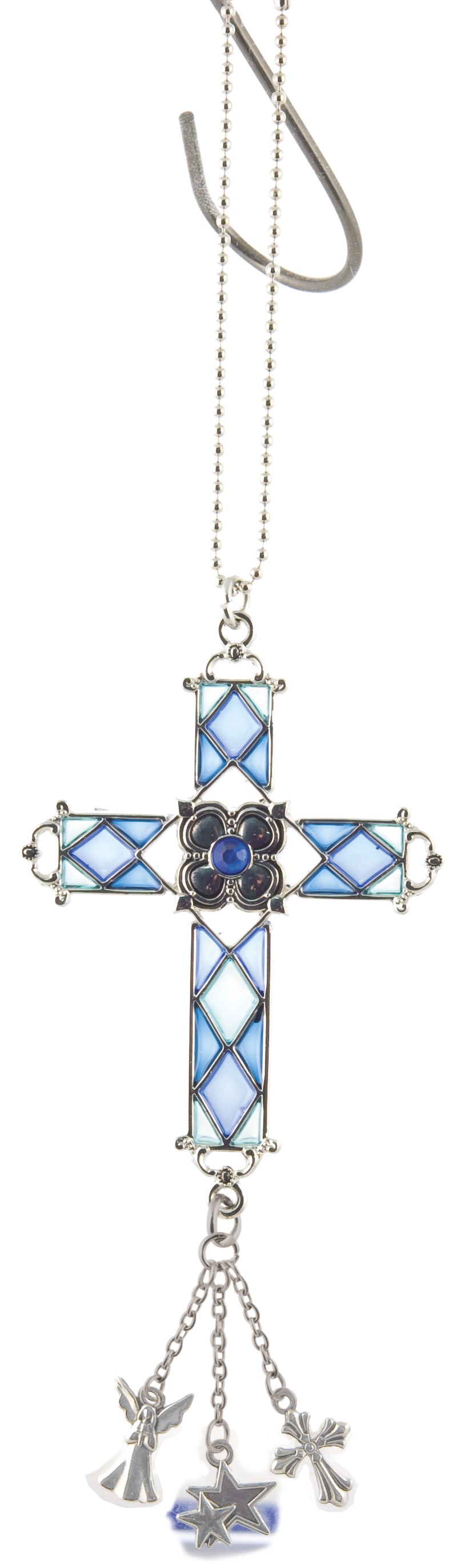 Cross window ornament Glass Cross ornament Stained glass Cross
