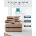 thumbnail image 4 of Casa Platino Bathroom Towels Set of 8 – 100% Ring-Spun Cotton, 2 Bath, 2 Handtowel & 4 Washcloths, Luxury cotton design, Perfect for Hotel, Salon & Guests – Towny Brown, 4 of 8
