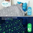 thumbnail image 4 of Livhil Glow in The Dark Throw Blanket Large Size 60x70 inches Grey Moon Star Personalized Gifts for Girls Boys and Adults Cozy Super Soft Plush Fleece Blanket, 4 of 7