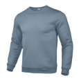 thumbnail image 2 of Men's Basic Color Round Neck Sweatshirt, Loose Fit Casual Youth Pullover Hoodie for Streetwear,Blue,XL, 2 of 4