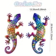 thumbnail image 3 of Easter Gecko Metal Wall Sculptures, 2 Pack Colorful Decorative Hangings, Living Room Bedroom Patio Wall Accents, 3 of 7