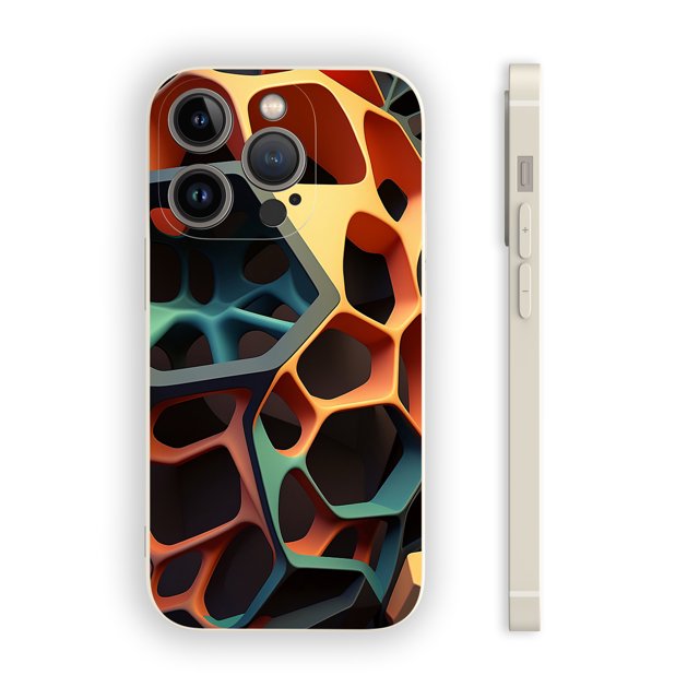 Agregue un toque de alegría a su iPhone con una moderna funda gráfica plateada mate para teléfono, diseñada para iPhone 15 Pro Max 14 13 12 Pro 11