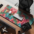 thumbnail image 2 of Long Mouse Pads for Desk,Pioneer Flower Floral Print Pattern Desk Mats on Top Of Desks, Desk Mouse Pad Extra Large with 3mm Non-Slip Base and Stitched Edge for Gaming,Office,Work,Home 35.4"x15.7", 2 of 6