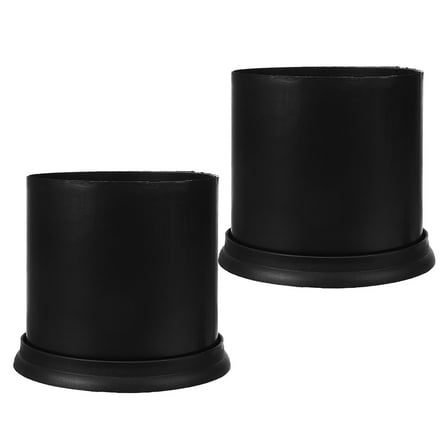 Homoyoyo Bathroom Cleaning Toilet Bowl Container Modern Plastic 2Pcs Black