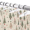 thumbnail image 4 of 54x78 Inch Shower Curtain Decorative Rustic Green Christmas Tree Bathtub Bath Curtains Fabric Waterproof Bathroom Decor, Xmas Trees Snowflake Stars Winter Small Stall Shower Curtain Set with 12 Hooks, 4 of 8