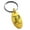 Gold, variant on Stainless Steel Letter P Initial Royal Monogram Engraved Small Oval Charm Keychain Keyring