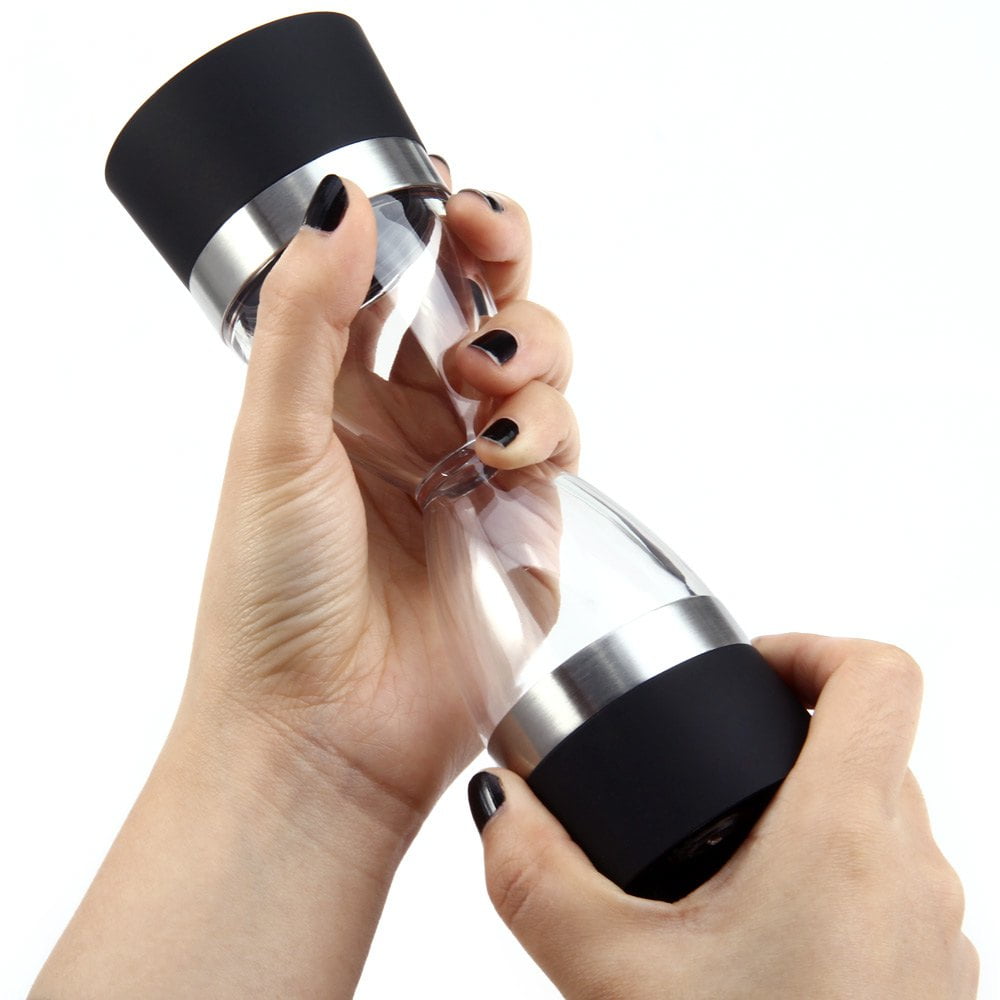 Hourglass Shape Dual Salt Pepper Mill Spice Grinder Kitchen Cooking Tools US RF