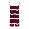 thumbnail image 4 of Women's Bandeau Jumpsuit Strapless Playsuits Summer Elegant Womens Beach Holiday Mini Playsuit Ladies Sleeveless Bandeau Romper Overalls Shorts for Women Pockets Rompers Wine M, 4 of 5