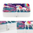 thumbnail image 4 of Unicorn PU Leather Jewelry Box with Removable Compartment and Earring Holder, Portable Travel Organizer, 4 of 6