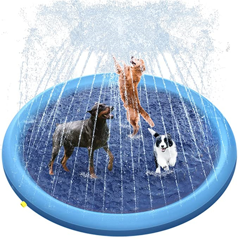Dog Pool, 59in AntiSlip Splash Pad for Dogs Kids 0.55mm Thickened