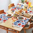 thumbnail image 2 of Pioneer Flower Floral Print Pattern Summer Placemats Table Placemats Set Of 4-Linen Kitchen Washable Placemats Table Mats 12x18 Inch Non-Slip Heat Resistant, 2 of 5