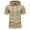 Khaki, variant on Lovskoo 2024 Short Sleeve Shirts for Men Hoodies Pollover Casual Solid Color Trendy Hooded T Shirt Blouse Beige S