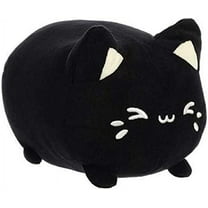 Aurora - Small Black Tasty Peach - 7" Black Sesame Meowchi - Enchanting Stuffed Animal
